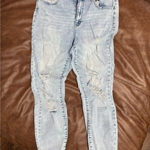 SO Light Blue Distressed Skinny Jeans